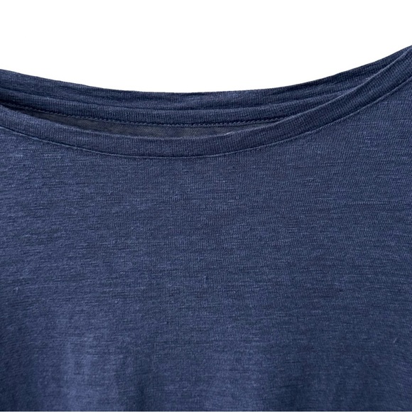 MAJESTIC FILATURES Deluxe Teeshirt Slub Linen Boatneck Elbow Sleeve Blue Size XL - Picture 10 of 13